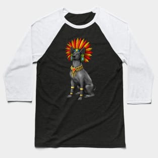 Xolo Dog Aztec Warrior Baseball T-Shirt